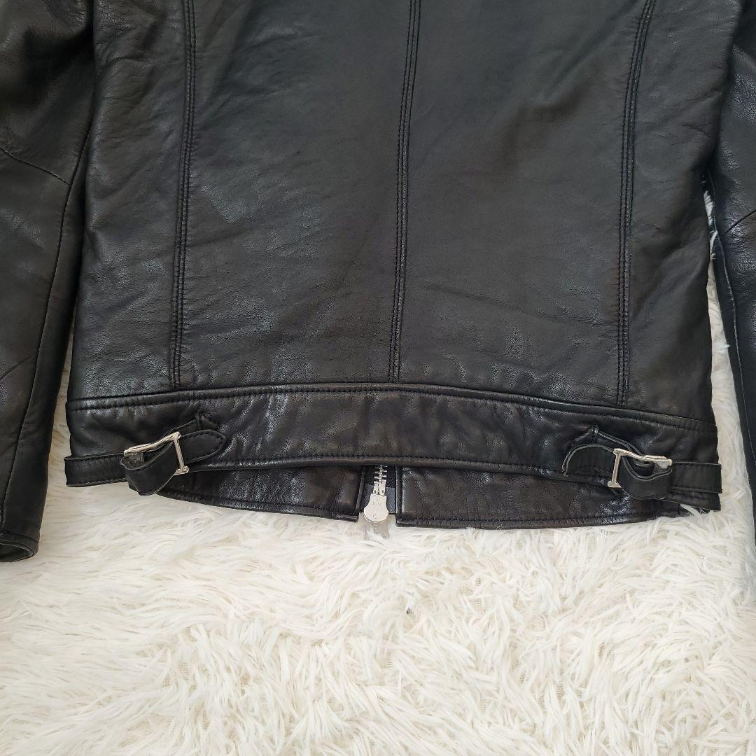 ⭐極美品⭐nano・universe ラムレザー シングルライダース 中綿 黒