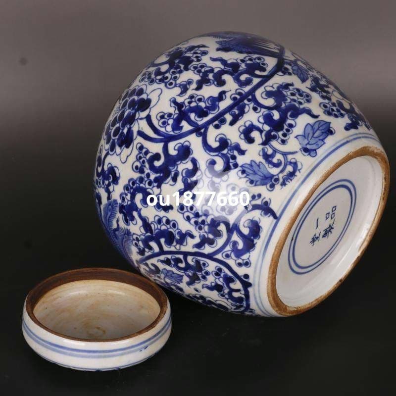 清康煕青花纏枝麒麟紋茶壺 景徳鎮 陶磁器 装飾品 現代工芸品 美術品 置物