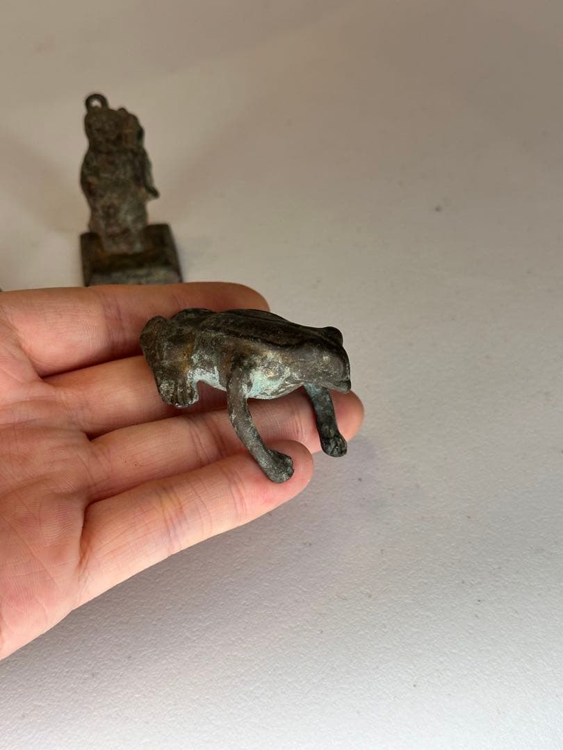 中国 青銅 印章 置物 3点セット 古美術