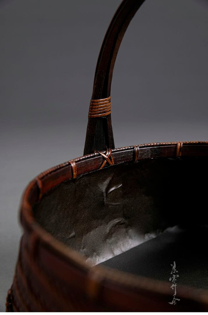 竹細工 極上品 茶道具 茶器収納 収納 手作工芸品  買い物かご