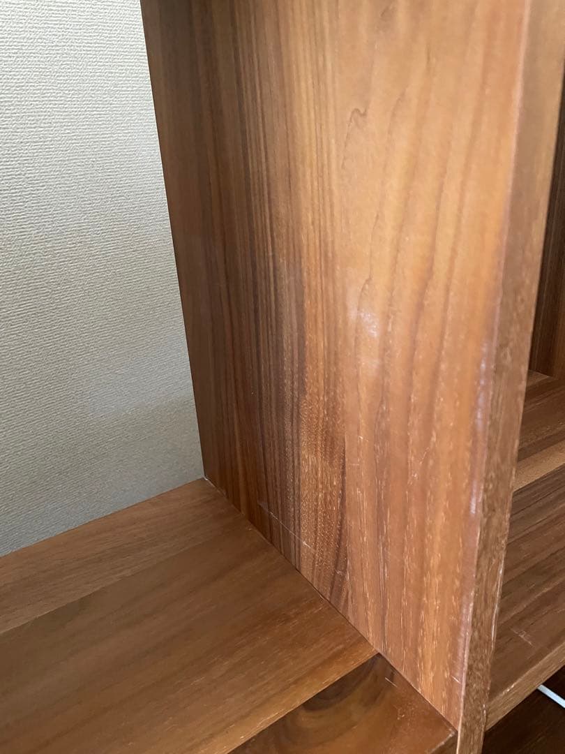 【送料込】無印良品 スタッキングシェルフ 4段×3列 ウォールナット コの字棚付