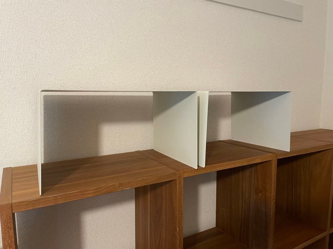 【送料込】無印良品 スタッキングシェルフ 4段×3列 ウォールナット コの字棚付