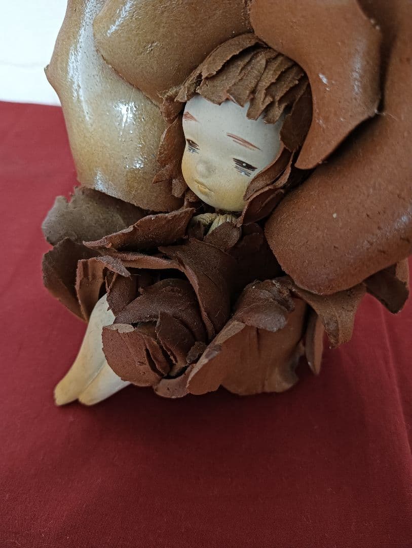 良品! 竹内祥子 陶人形 森の精リーベ 森の妖精 doll 花の妖精 作家物