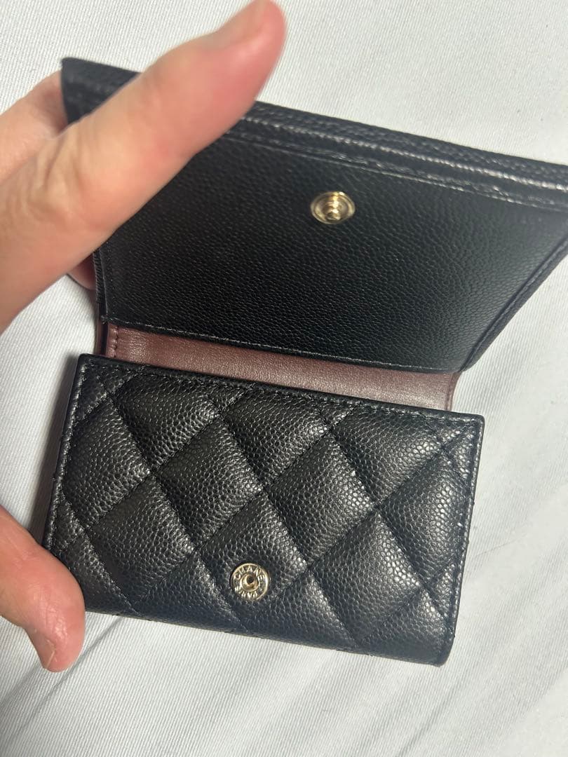 シャネル　三つ折り財布　マトラッセ　極美品　ほぼ付属品有り