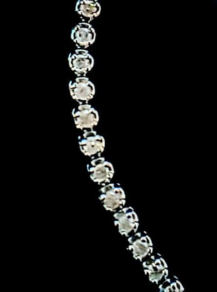 K14WG 天然ダイヤ1.00ct フルエタニティ テニスブレスレット3.9ｇ