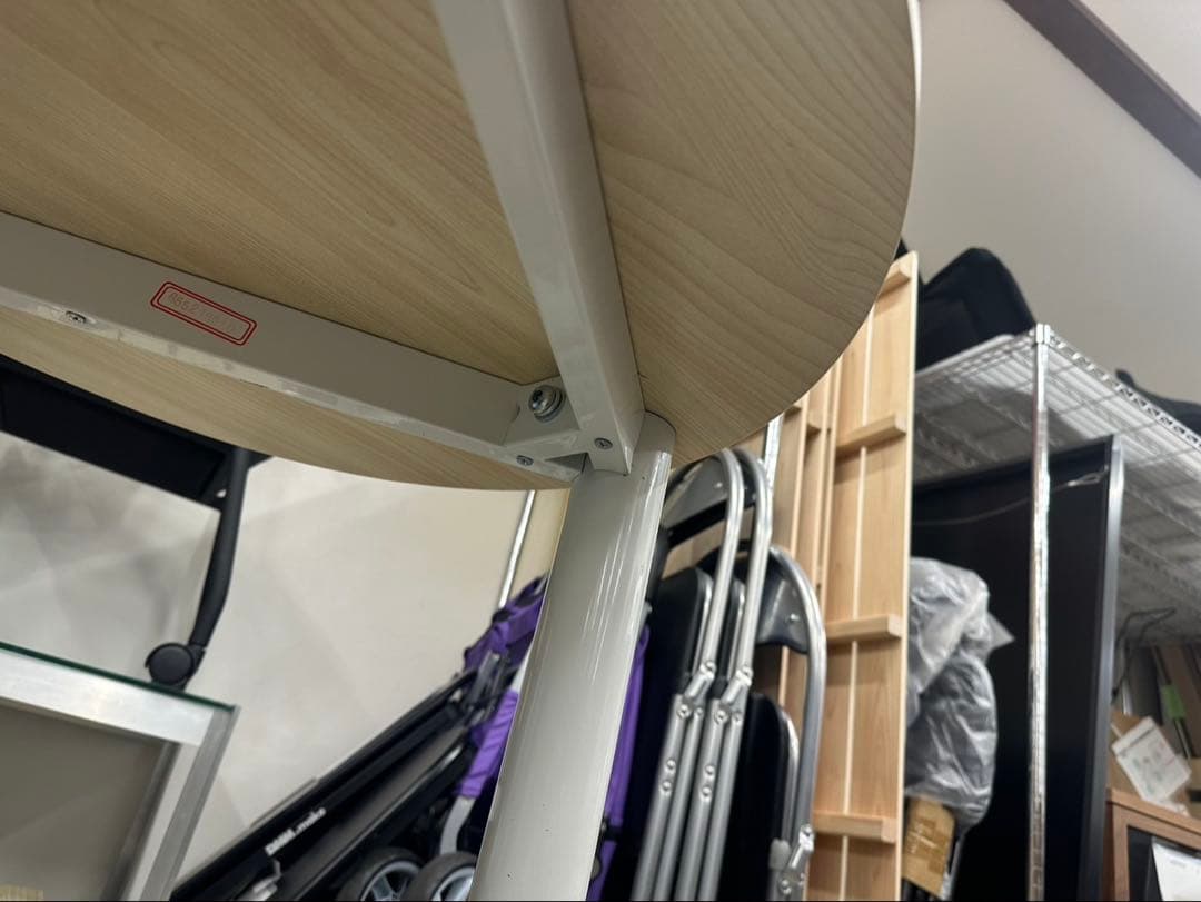 キャスター付きテーブル　2台セット　オーバル＋豆型　北九州市福岡市限定