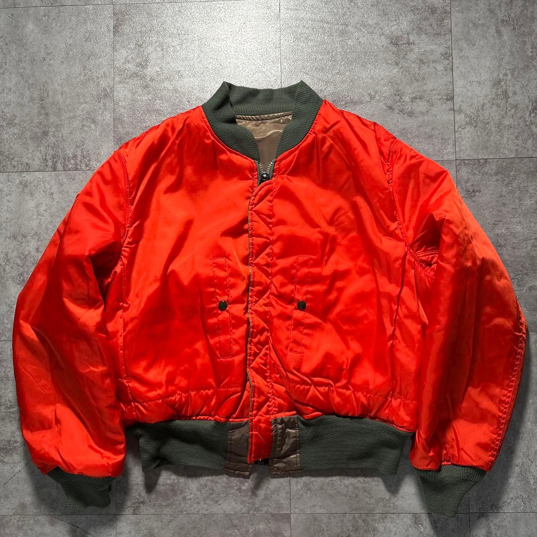 希少カラー　80s〜90s USA製　CORINTH コリンス　ma-1 jkt