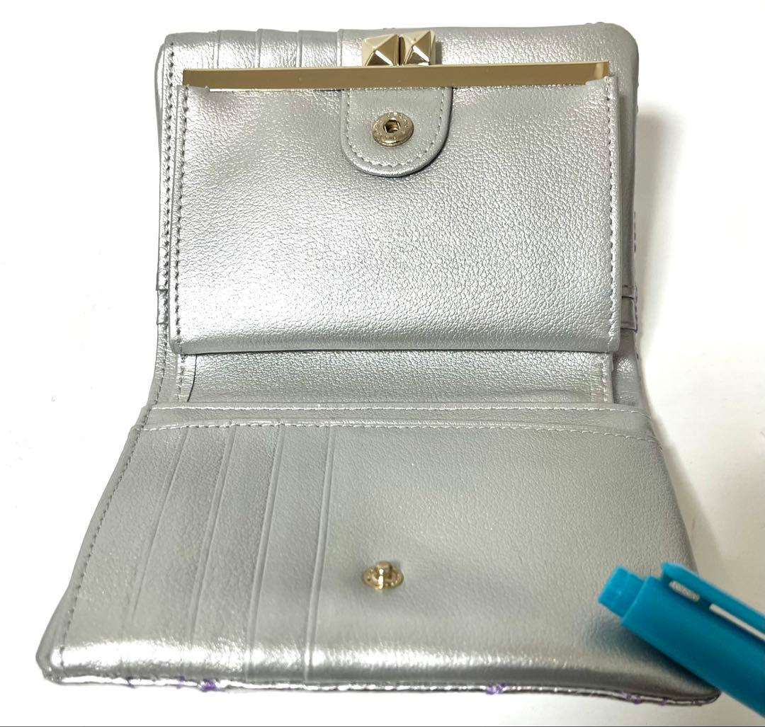 【みらい様】ANNA SUI 財布 二つ折り シルバー 銀 がま口 星 スター