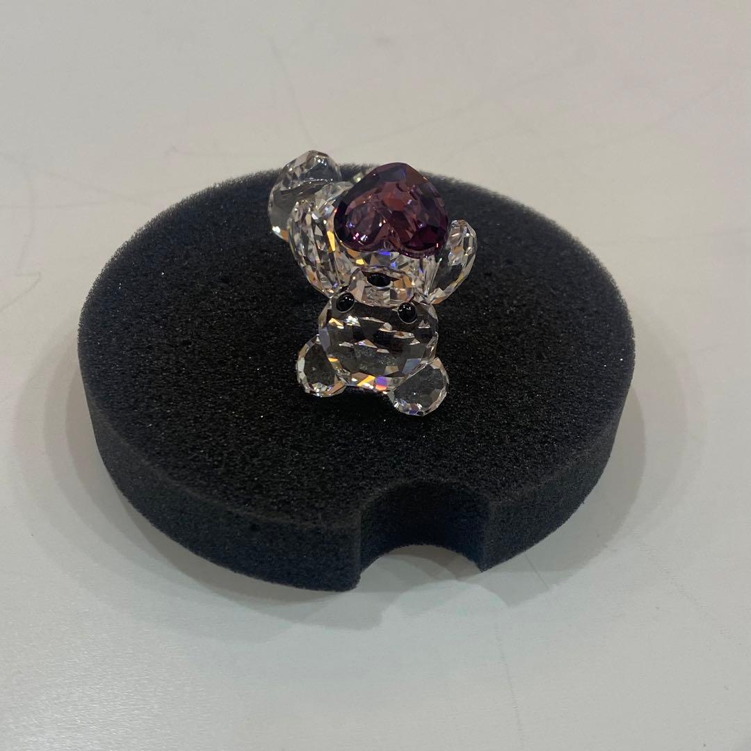 美品sh1178Swarovski スワロフスキークリスタルベア 置物