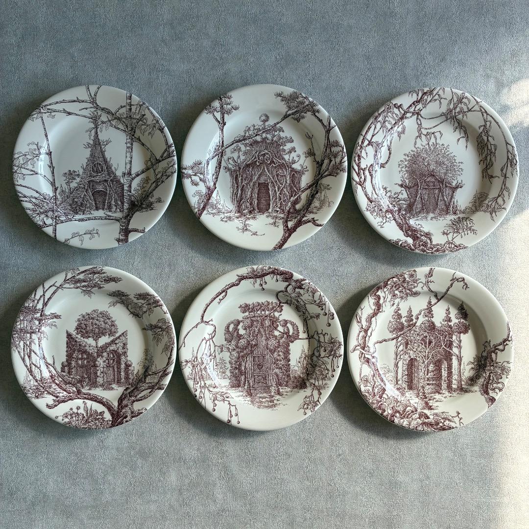 Hermès LES MAISONS ENCHANTÉES デザート皿 6枚