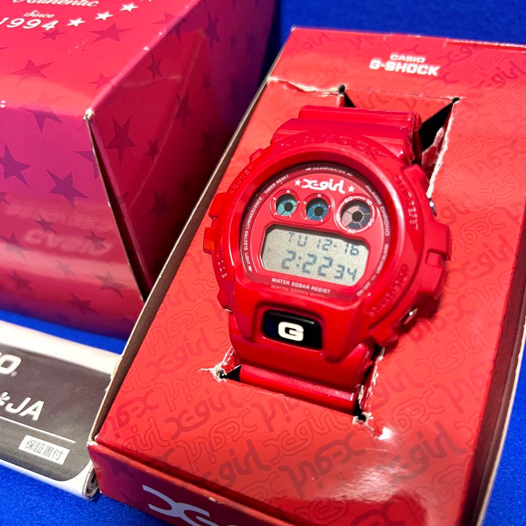良好　G-SHOCK x-girl エックスガール　DW-6900 レッド　箱付
