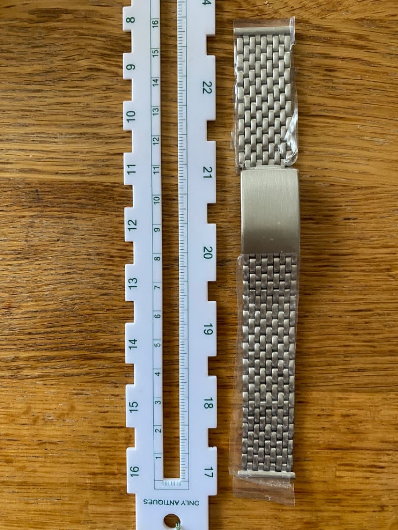 【未使用】Mr Beads 20mm 9連ライスブレス ステンレスバンド