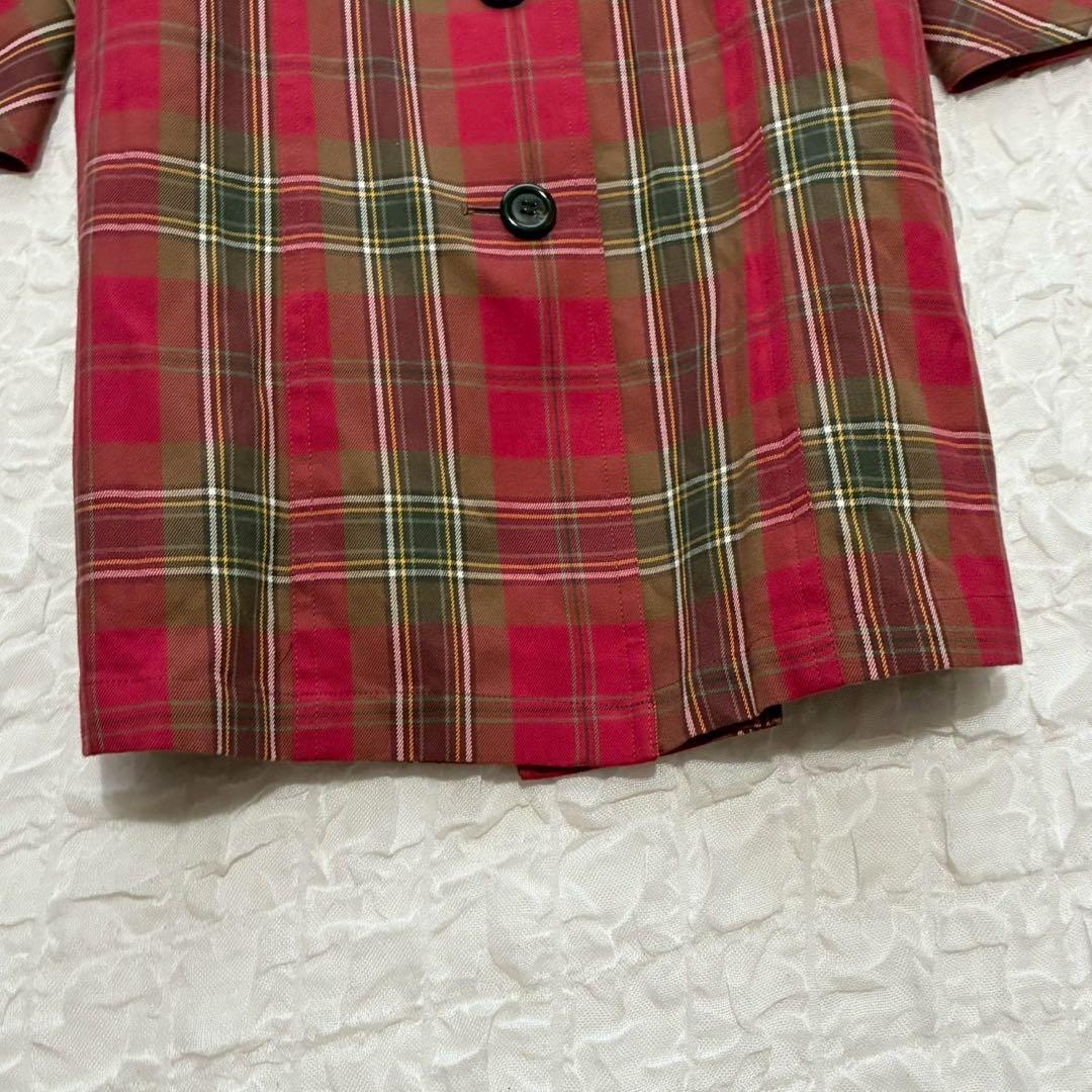 ヨークランド タータンチェック柄 ロングコート 9AR ライナー 2way