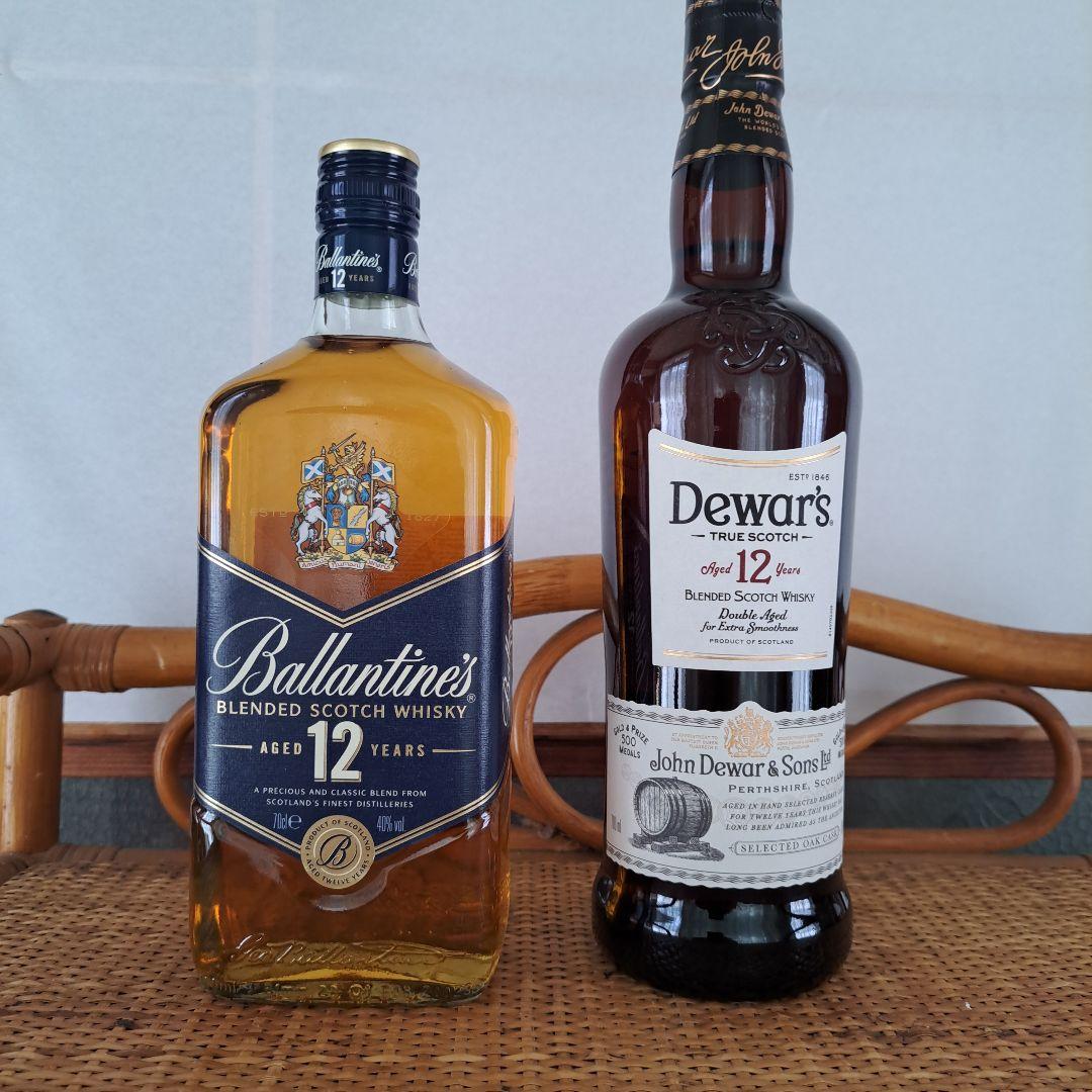 終売、12年セット、バランタイン12年、デュワーズ12年