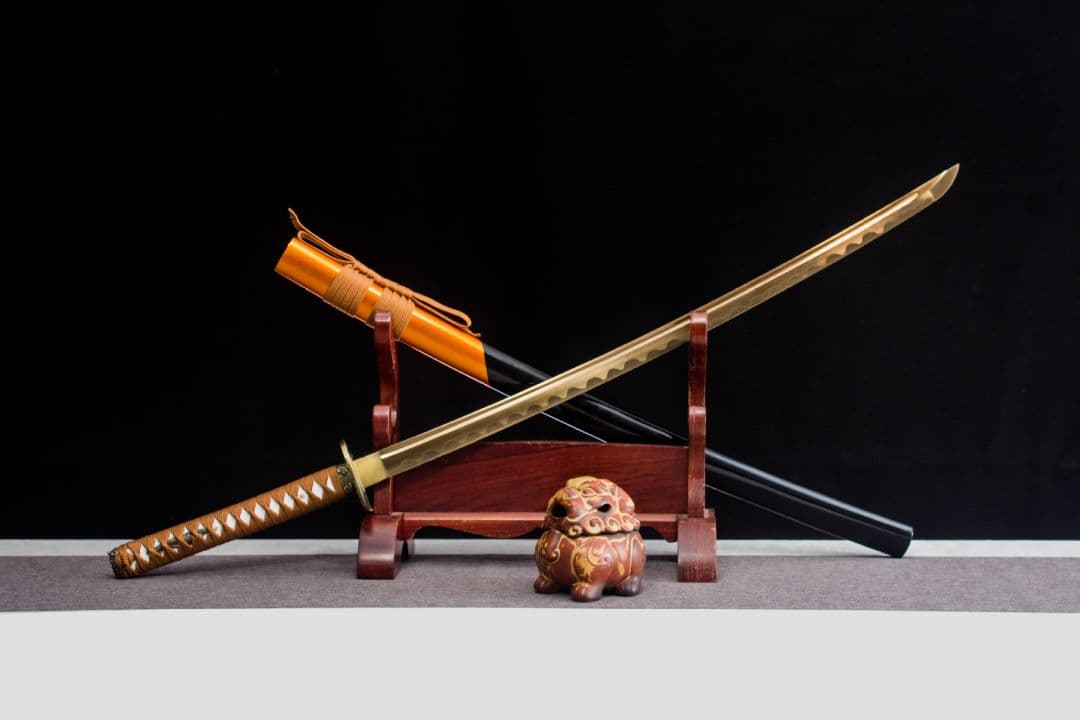 5046-武具 刀装具 日本刀　模造刀 居合刀 武士道 武蔵 鑑賞用 手鍛造打