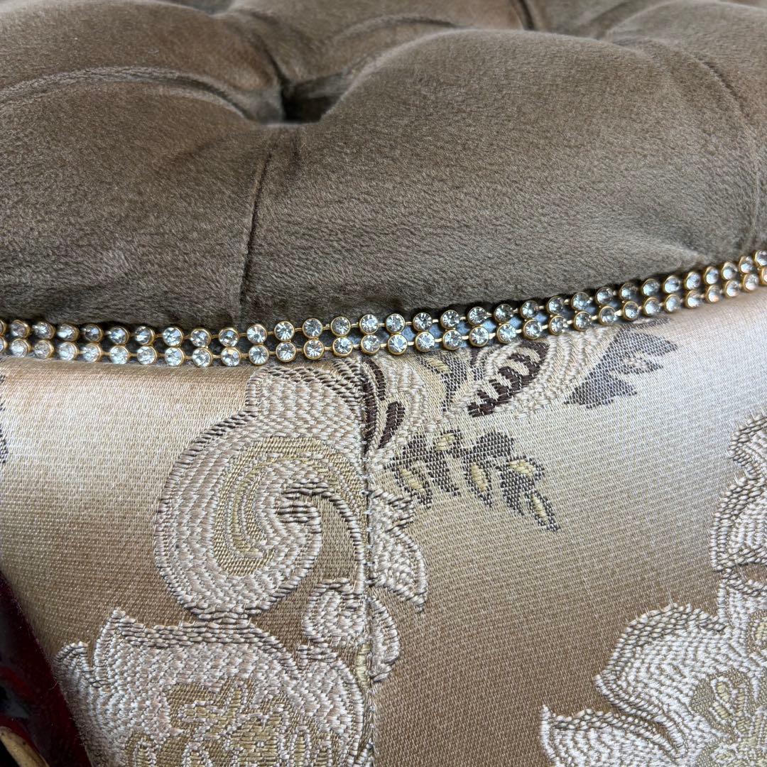 送料無料 アンティーク調チェア フットスツール 椅子 オットマン 猫脚 猫足