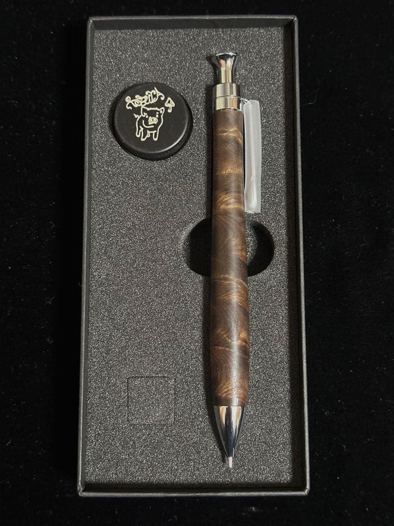 こぶた工房 シャープペンシル 神代楠 極上玉杢＆縮杢 0.5mm