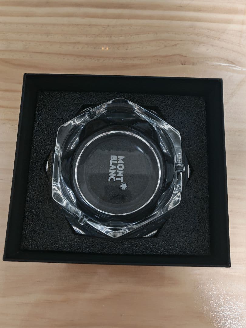 MONT BLANC 八角形ガラス灰皿 未使用