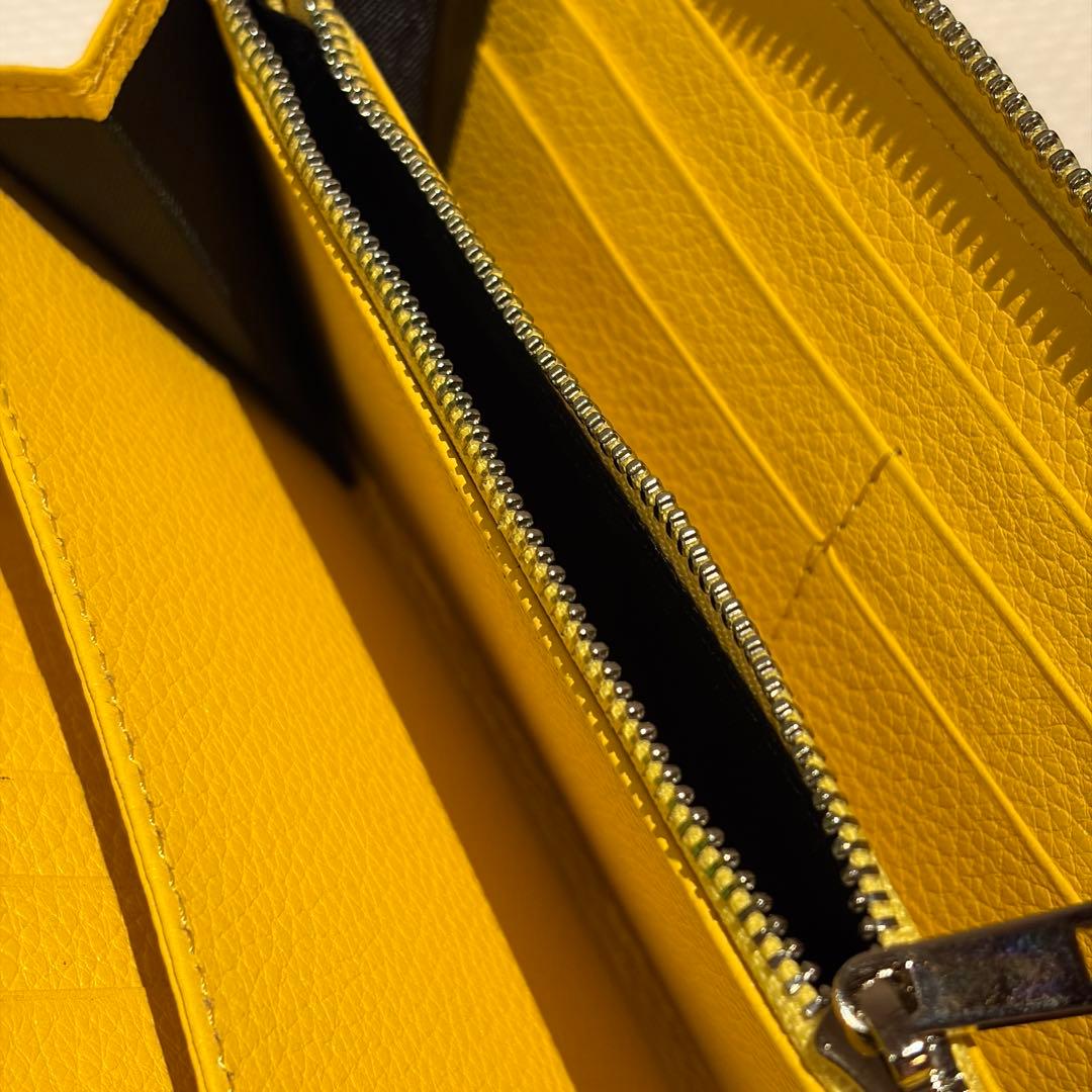 スティングレイ 長財布 ガルーシャ エイ革 ラウンドファスナー 天眼 イエロー