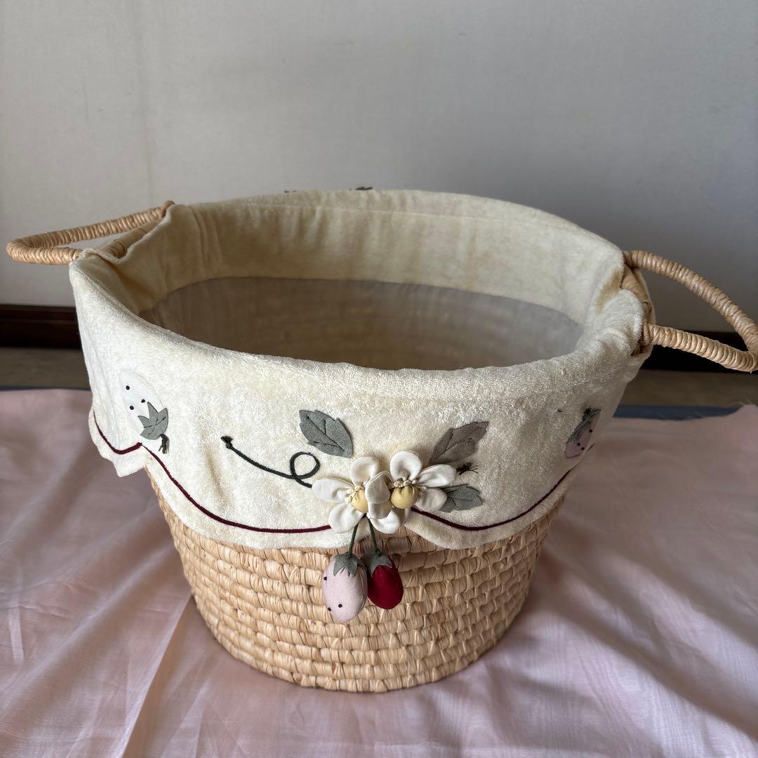おけい♛ྀིハンドメイド寒頑張ります さえら ポテチーノ　収納バスケット