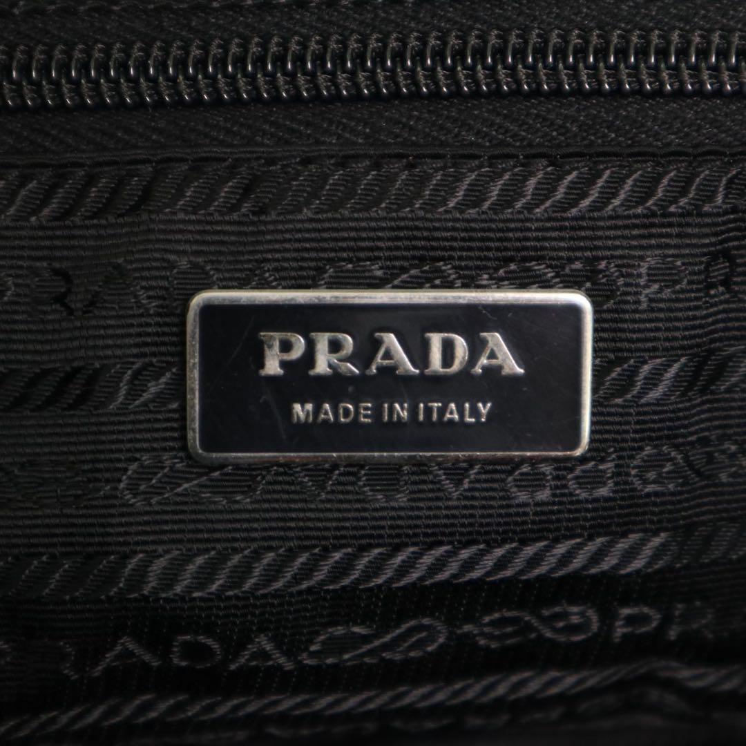 【大容量】PRADA プラダ ボストンバッグ 旅行カバン 三角プレートロゴ　黒