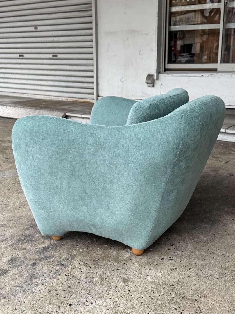 【美品】モデル展示未使用品 IDEE ミニミラーアームチェア ブルーグレー