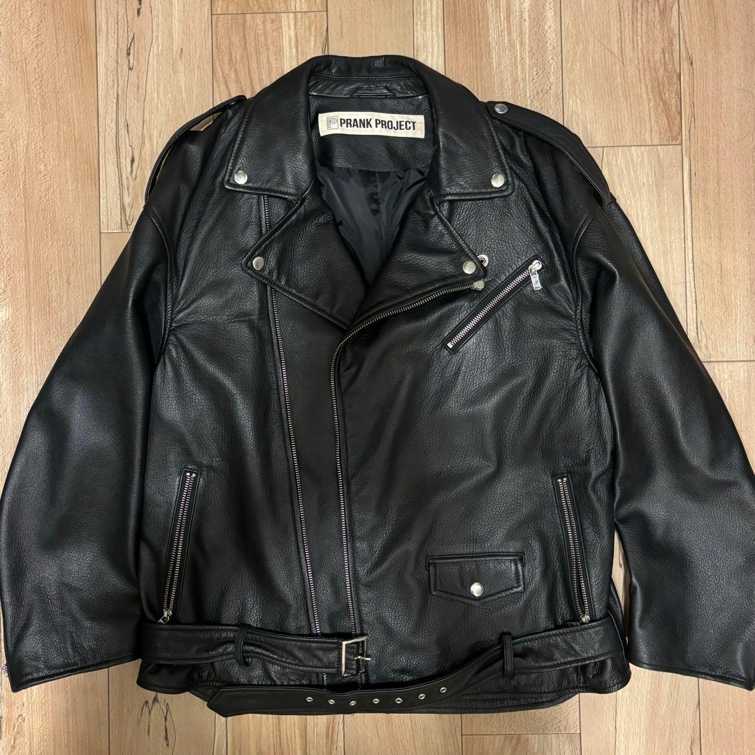 プランクプロジェクト　シープレザーライダースジャケット 38