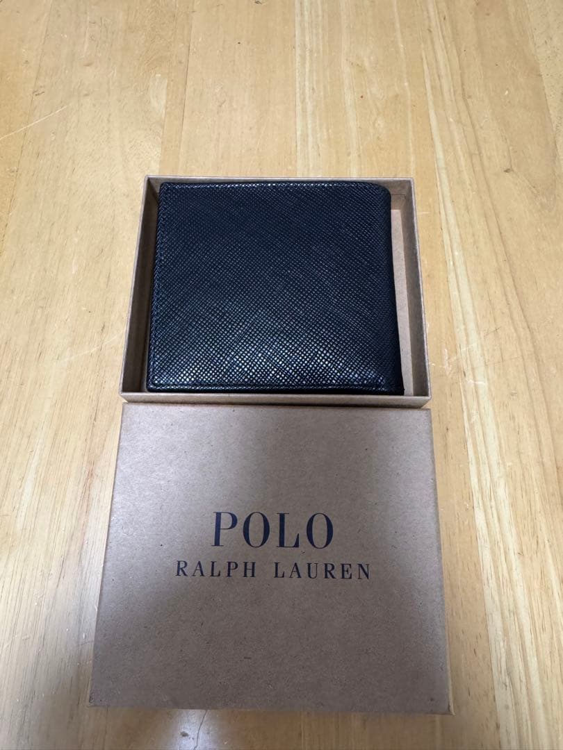 新品未使用Polo Ralph Lauren ブラック二つ折り財布