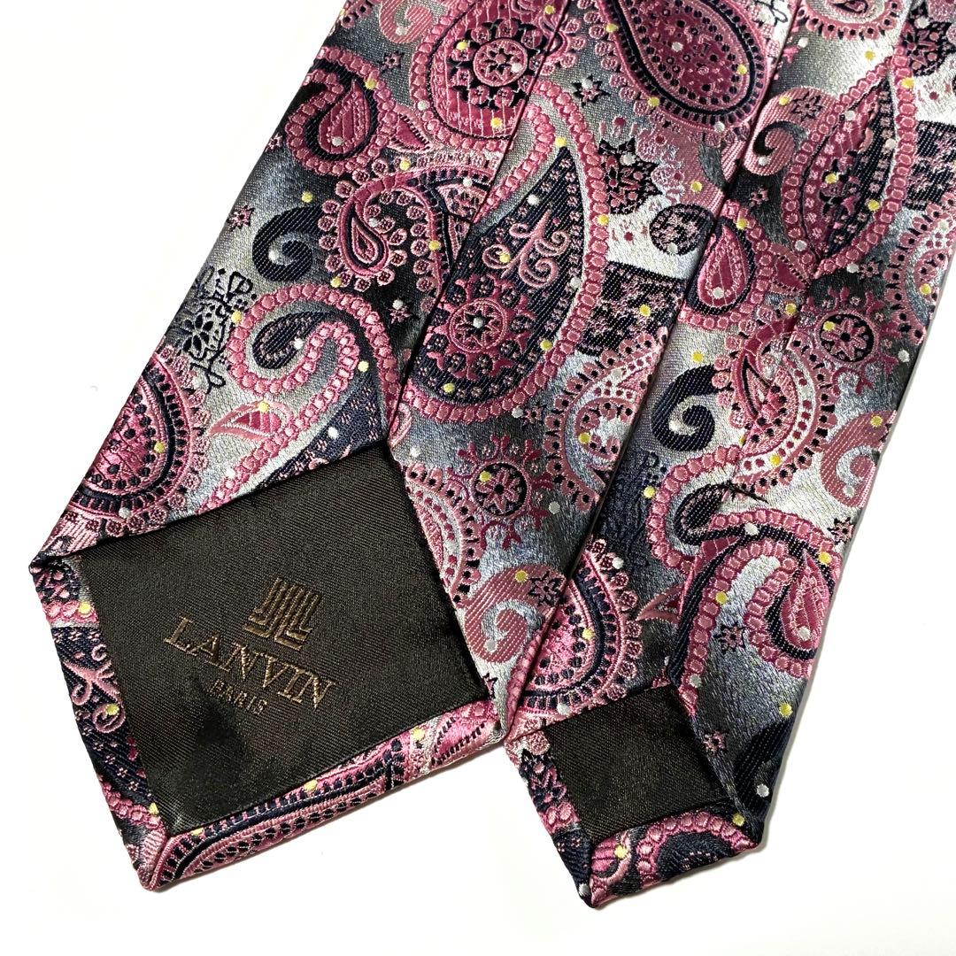 3794✨極美品✨ランバン ネクタイ ペイズリー 水玉 ピンドット