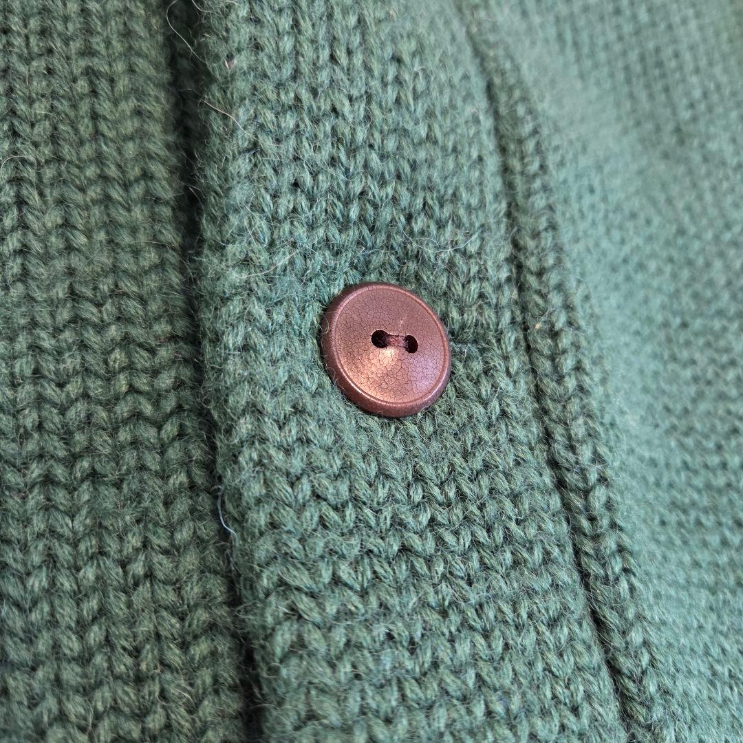 極美品　RRL　ショールカーディガン　グリーン　ラムウール　ウール　XS