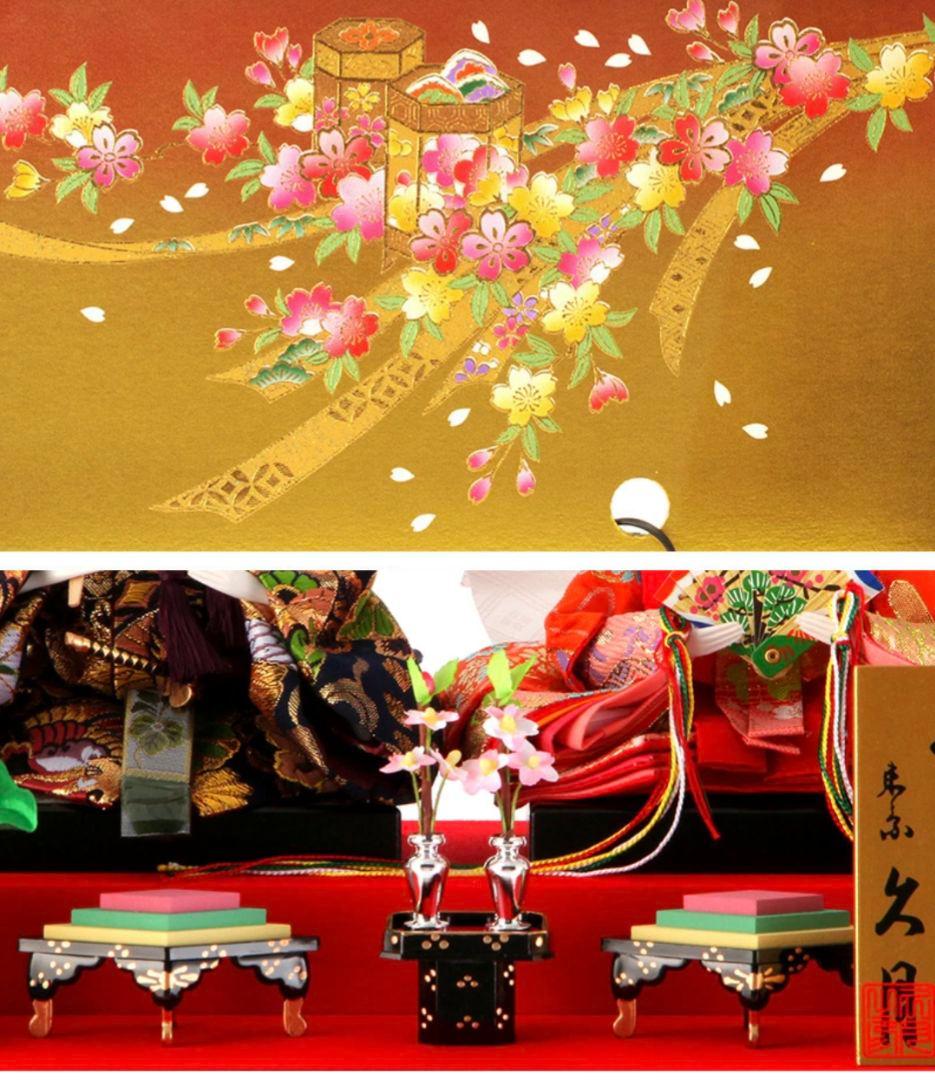 久月　よろこび雛　雛人形　お雛様　おひな様　ガラスケース　間口48cm