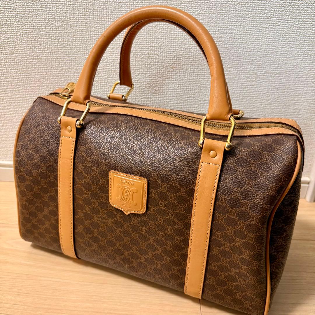 CELINE マカダム ボストンバッグ ヴィンテージ オールドセリーヌ
