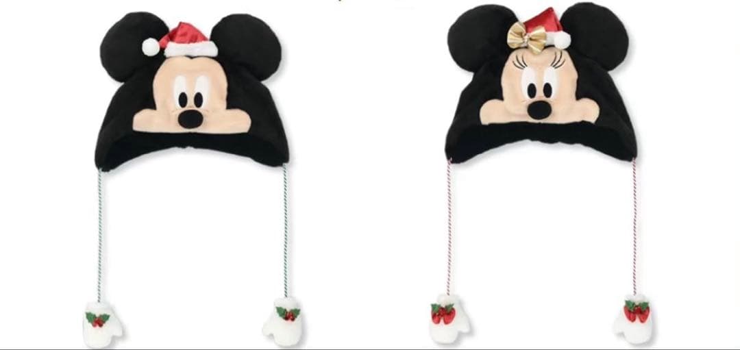 【ディズニーランド】クリスマスファンキャップ〈ミッキー＆ミニー〉セット