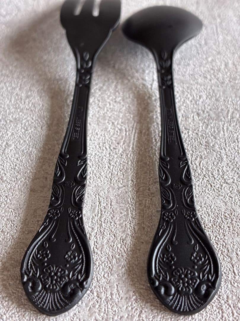 マットブラックカトラリーセット 5ピース ステンレス【新品】