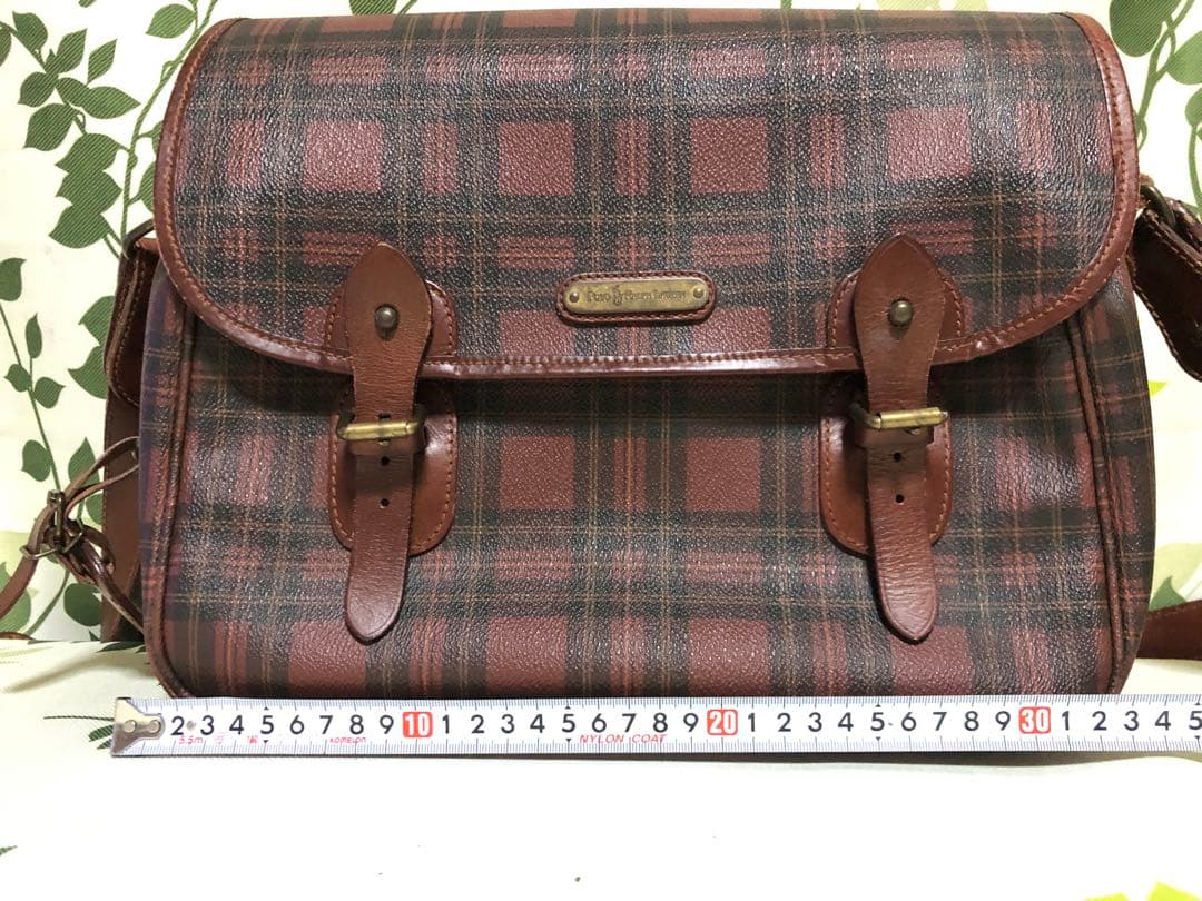 メ(^ ^)y【美品】ポロラルフローレン ヴィンテージ バッグ チェック タグ