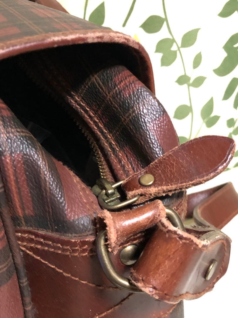 メ(^ ^)y【美品】ポロラルフローレン ヴィンテージ バッグ チェック タグ