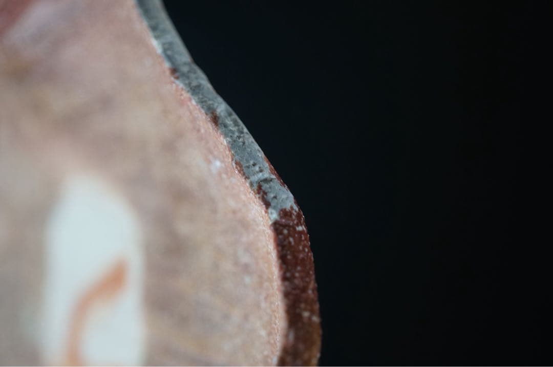 皆川隆 作 信楽 波面 皿 共箱 栞付 保証品 / 大皿 懐石料理道具