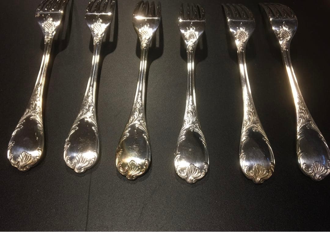 ６本クリストフルテーブルマルリーフォーク20.5cm