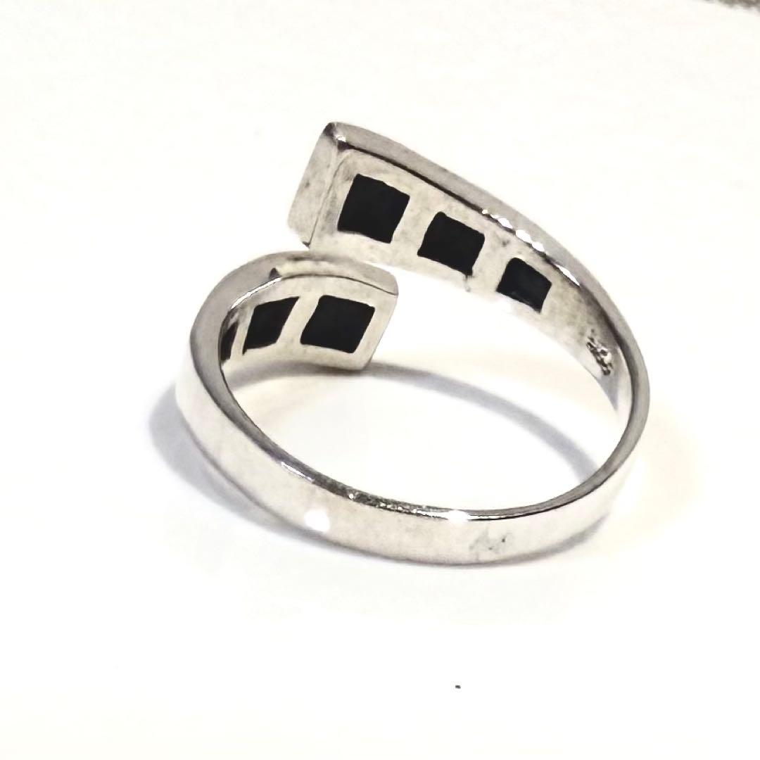 ハワイアンデザイン　ハンドメイド　アバロンシェル　925リング　フリーサイズ