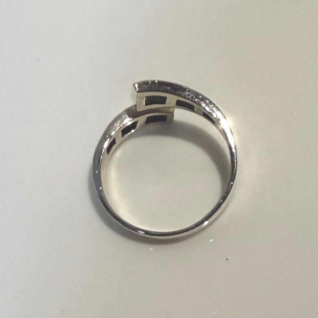 ハワイアンデザイン　ハンドメイド　アバロンシェル　925リング　フリーサイズ