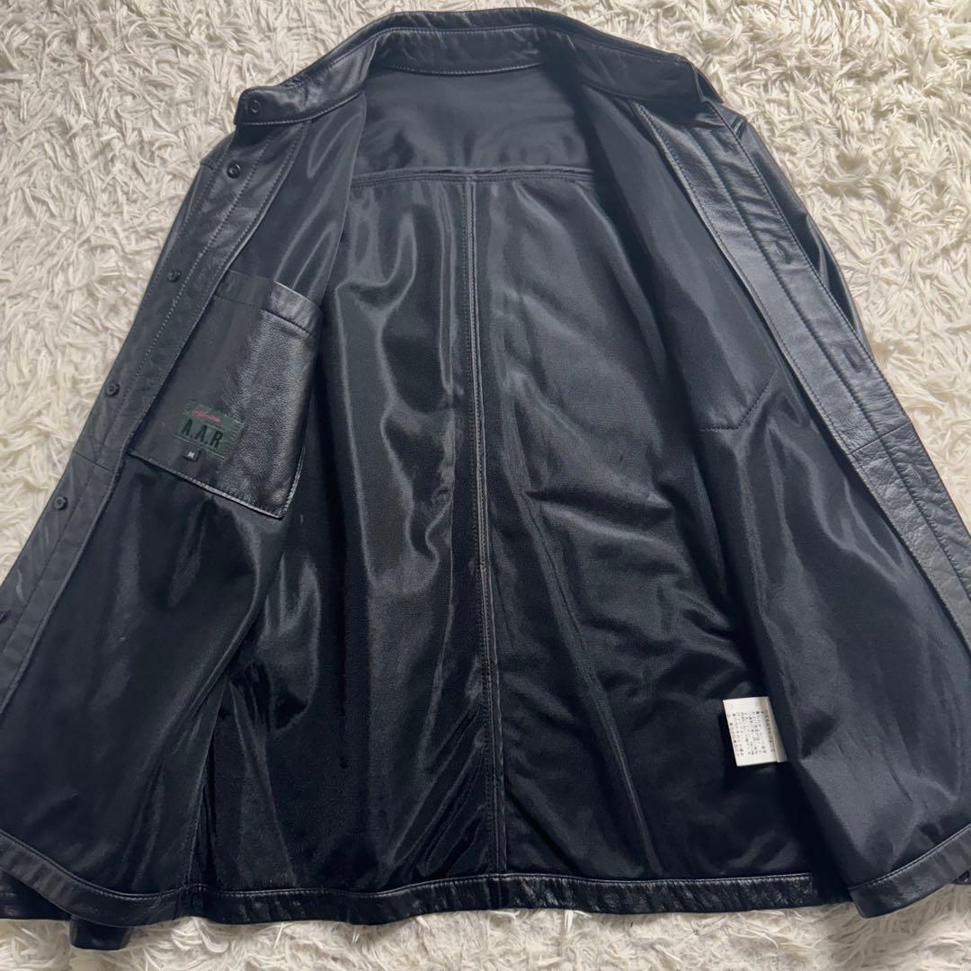 【美品】ヨウジヤマモト A.A.R ダーバン 牛革 シャツ ジャケット 黒 M