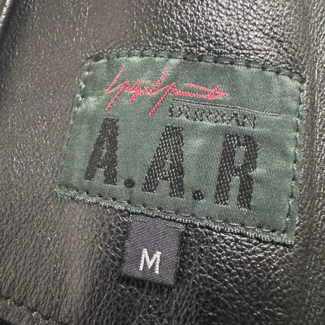 【美品】ヨウジヤマモト A.A.R ダーバン 牛革 シャツ ジャケット 黒 M