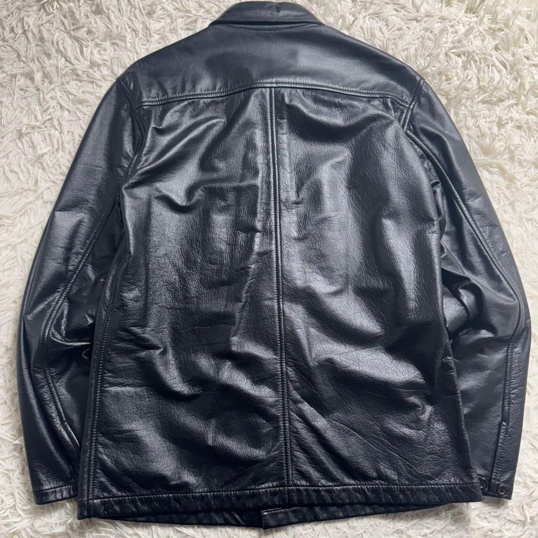 【美品】ヨウジヤマモト A.A.R ダーバン 牛革 シャツ ジャケット 黒 M