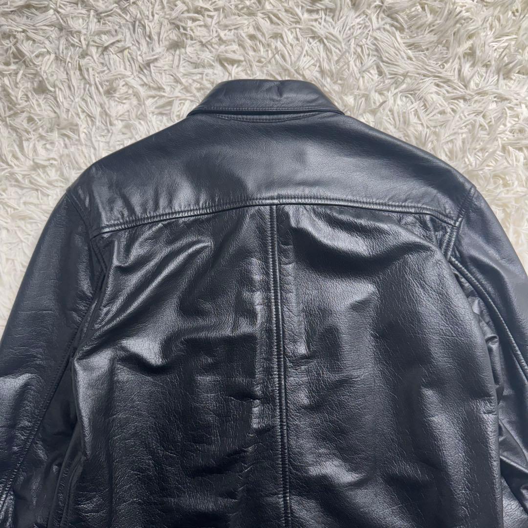 【美品】ヨウジヤマモト A.A.R ダーバン 牛革 シャツ ジャケット 黒 M