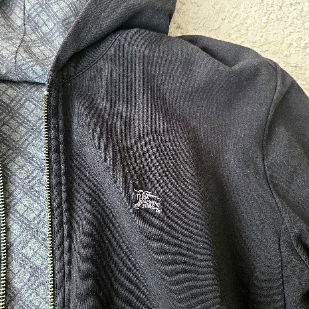 BURBERRY BLACK LABEL ジップパーカー リバーシブル 黒 Ｌ