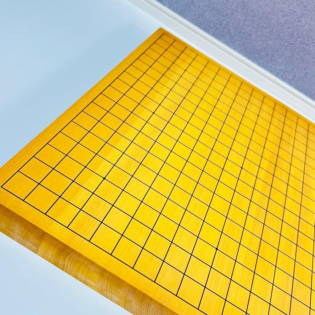 【高級天然木:ハギ3枚造り】卓上碁盤 1.2寸 本榧 天地柾目 碁盤 特撰