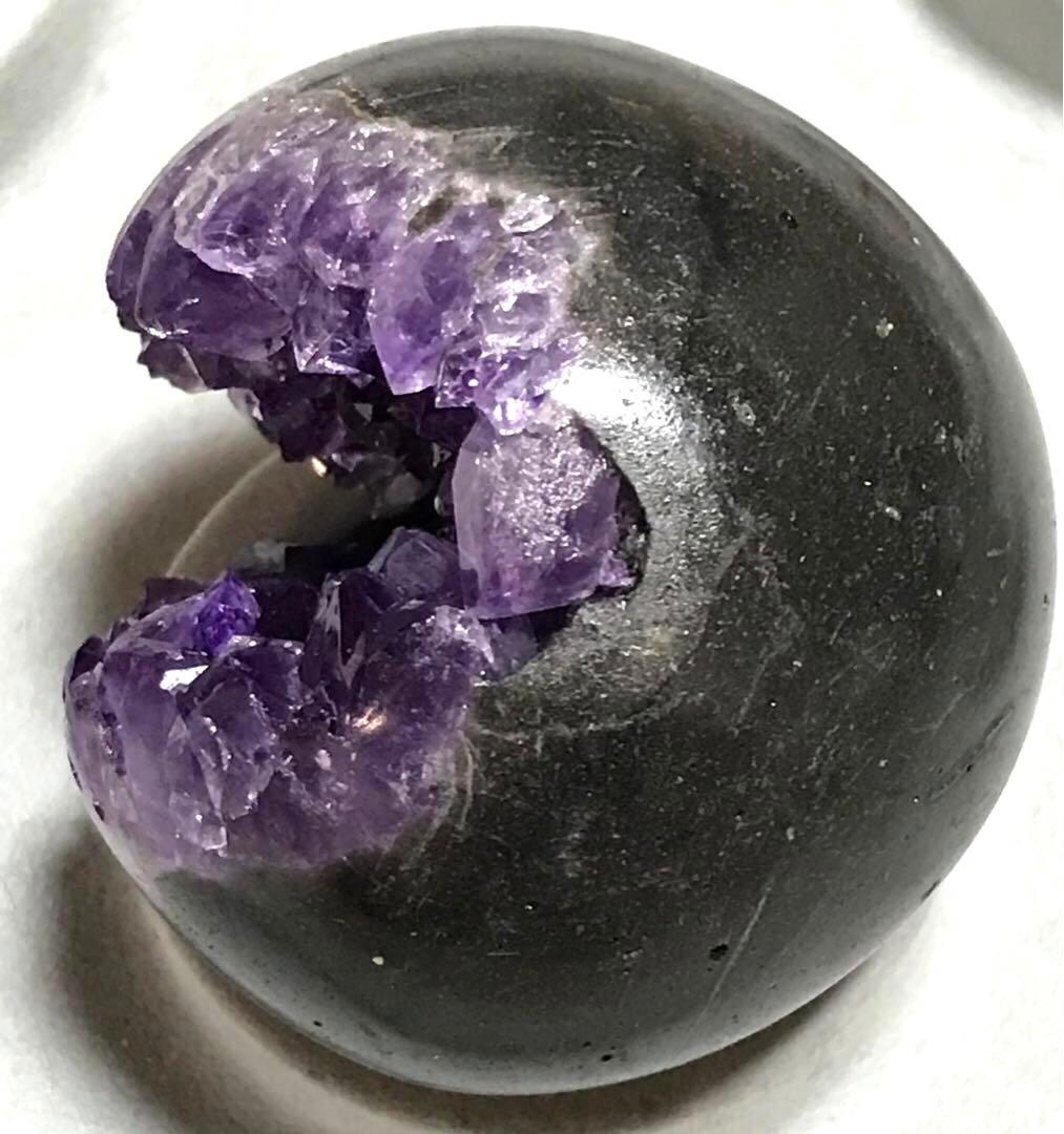 美品　ウルグアイ産　アメジスト　笑口　ドーム　約５８mm