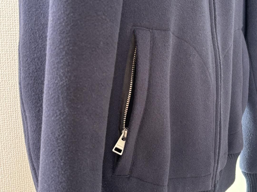 ＜美品＞SANDRO ウールジップジャケット ネイビー M