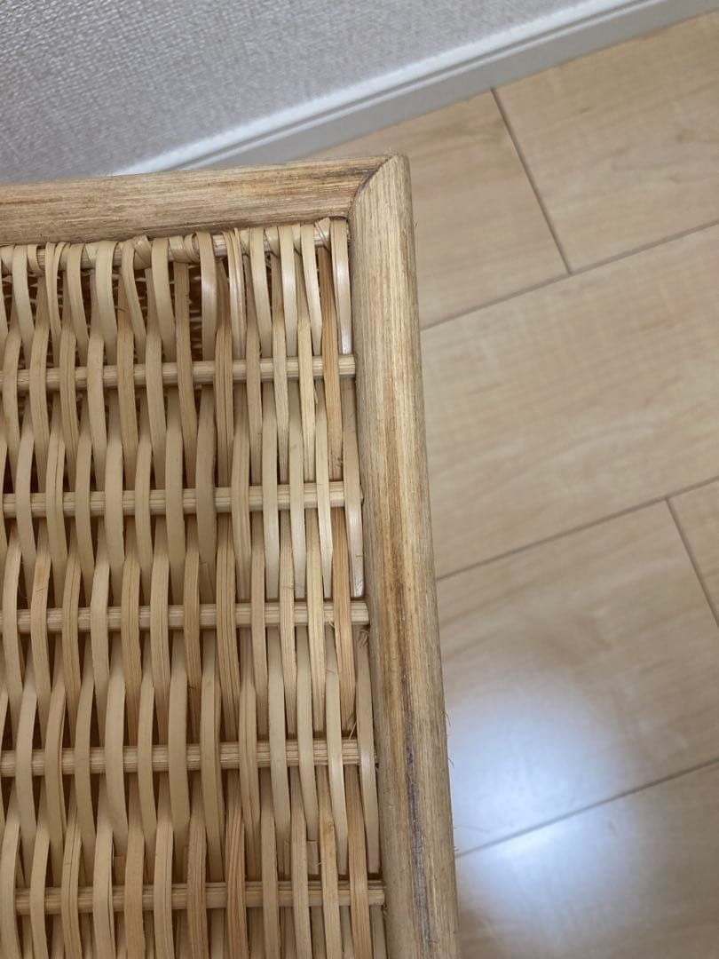 【廃盤品】無印良品　重なるラタンバスケット　シリーズ　ブリ材角型バスケット特大