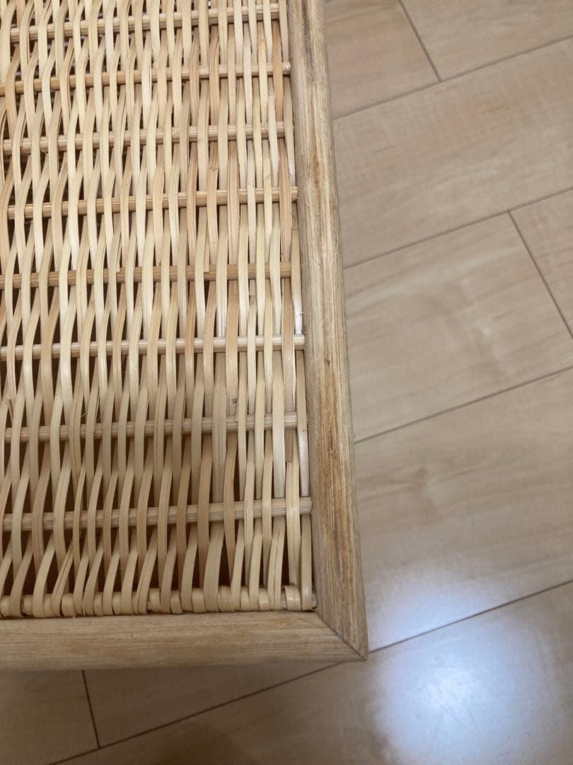 【廃盤品】無印良品　重なるラタンバスケット　シリーズ　ブリ材角型バスケット特大